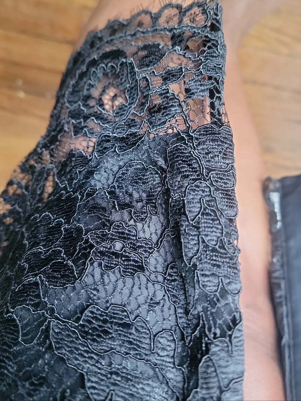 Nanette Lepore Black Lace Butyon-Front Midi Dress • Size 12 - Picture 4 of 10